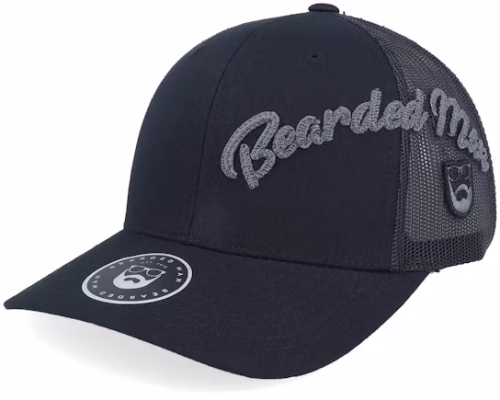 Side Arch 3d Logo Retro Black Trucker