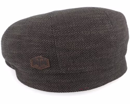 Peeky 42 Wool Mix Brown Flat Cap