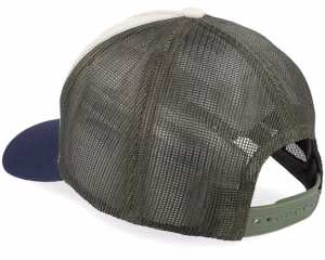 Pin Script StoneOliveNavy A-frame Trucker