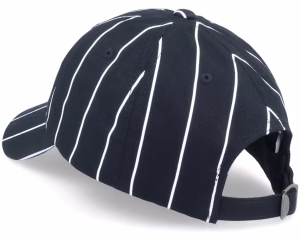 Signature Pinstripe Cap BlackWhite Dad Cap