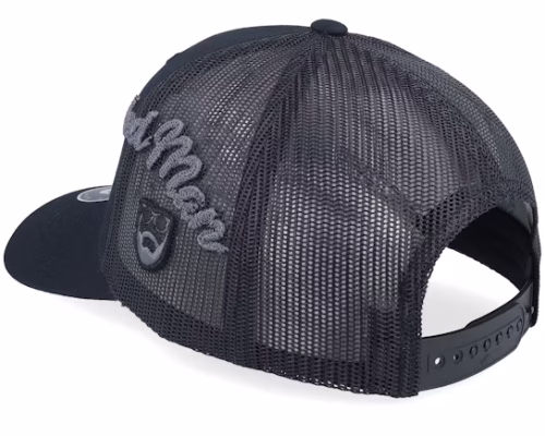 Side Arch 3d Logo Retro Black Trucker