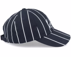 Signature Pinstripe Cap BlackWhite Dad Cap