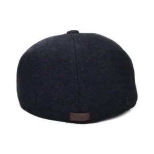 Claymore Wool Blend Newsboy Cap - Navy Blue
