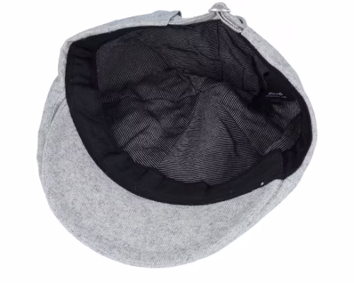 Eagle Patch Light Grey Ivy Flat Cap