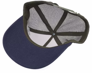 Pin Script StoneOliveNavy A-frame Trucker