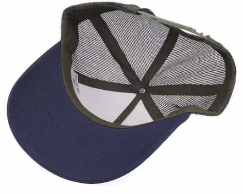 Pin Script StoneOliveNavy A-frame Trucker