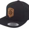 Compass Shield Brown Patch Black Baseball Cap