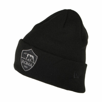 Roma Beanie Hat - Tonal Cuff - Black