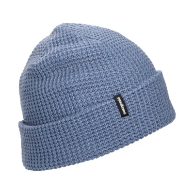 Snowdrifter Waffle Knit Beanie Hat - Blue