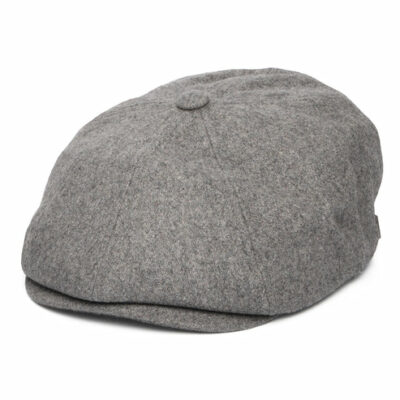 Brood Flannel Newsboy Cap - Dark Grey Heather