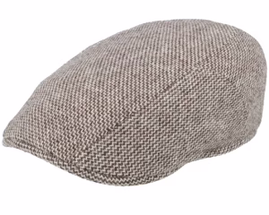 Ivy Cap Undyed Virgin Wool BrownWool White Flat Cap