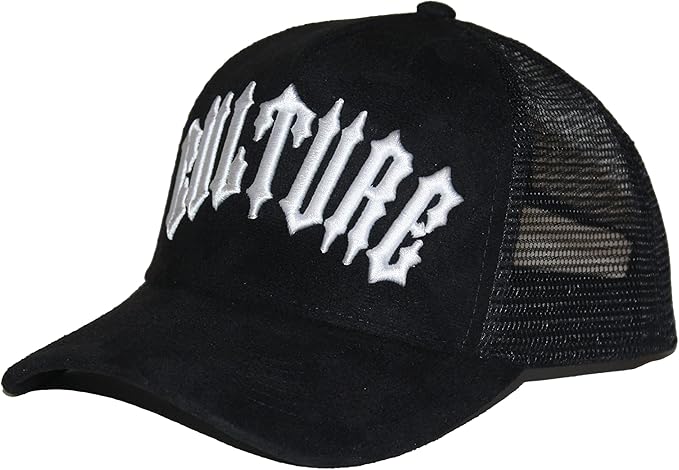Faux Suede Leather Trucker Cap