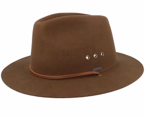 Wesley Wthr Guard Packable Coffee Fedora Hat