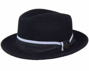 Alberto 100 % Wool Black Fedora
