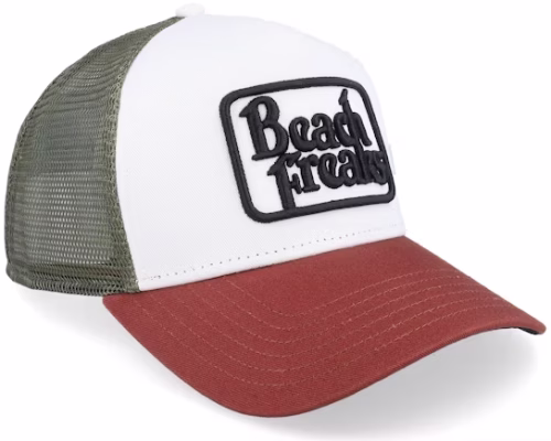 Hft Beach Freaks Brown/White/Wine A-Frame Trucker