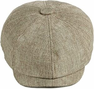 Men Vintage Adjustable Linen Newsboy Cap
