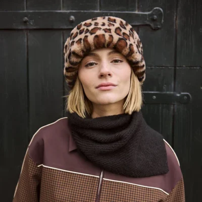 Cherrybush Leopard Winter Hat - Brown