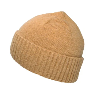 Brodeo Recycled Wool Beanie Hat - Tan