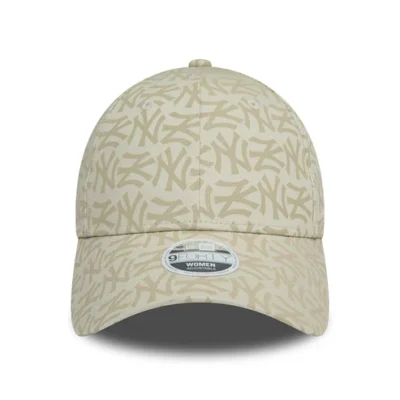 Womens 9FORTY New York Yankees Baseball Cap MLB Mono - Stone