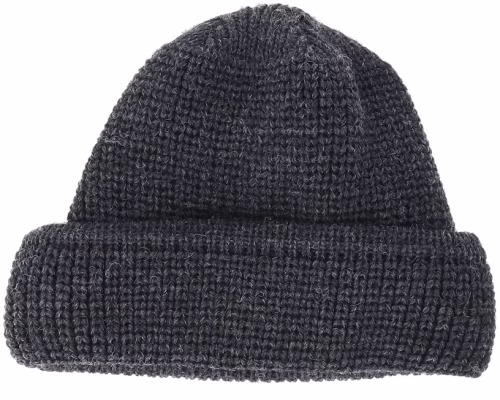 Merino Wool Dark GreyBlack Beanie