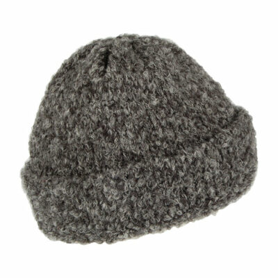 Bouclé Beanie Hat - Charcoal
