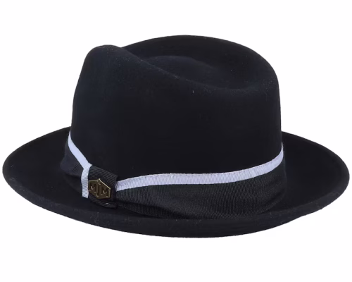 Alberto 100 % Wool Black Fedora
