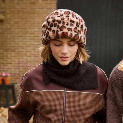 Cherrybush Leopard Winter Hat - Brown