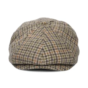 Brood Houndstooth Newsboy Cap - Oatmeal-Charcoal