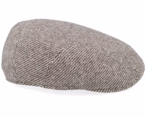 Ivy Cap Undyed Virgin Wool BrownWool White Flat Cap