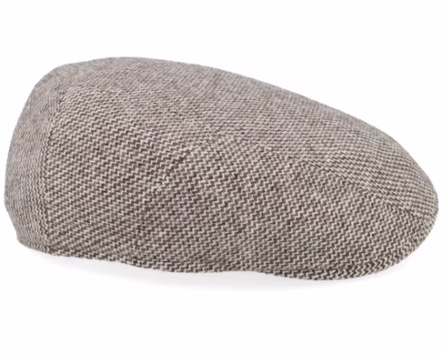 Ivy Cap Undyed Virgin Wool BrownWool White Flat Cap