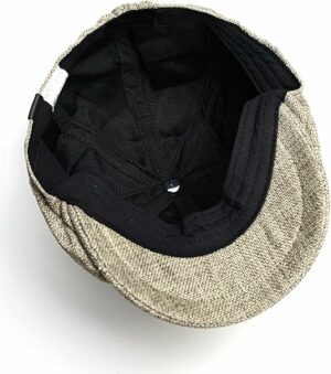 Men Vintage Adjustable Linen Newsboy Cap