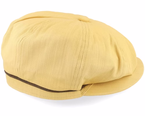 Slub Cotton Yellow Newsboy Cap