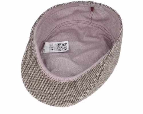 Ivy Cap Undyed Virgin Wool BrownWool White Flat Cap