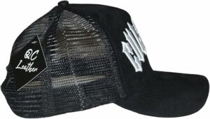 Faux Suede Leather Trucker Cap