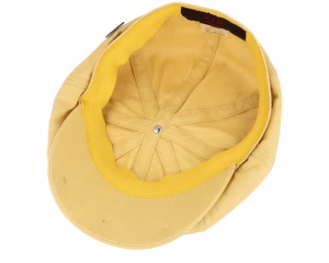 Slub Cotton Yellow Newsboy Cap
