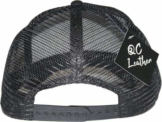 Faux Suede Leather Trucker Cap