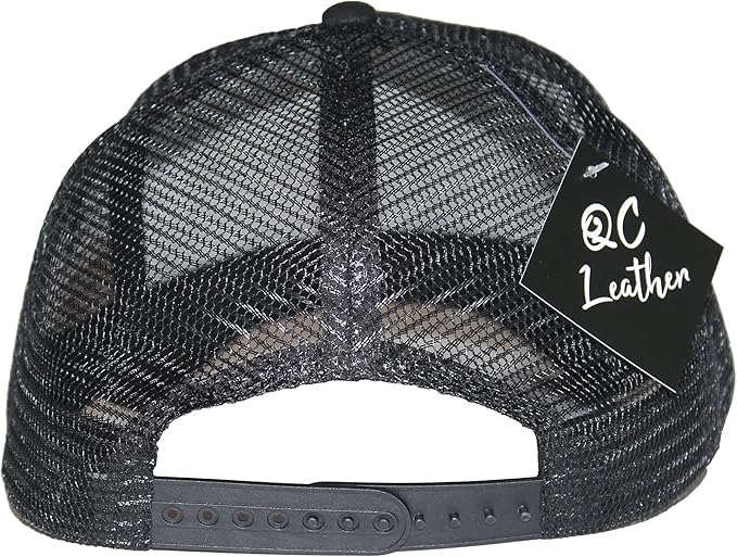 Faux Suede Leather Trucker Cap