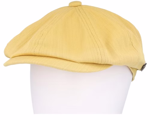 Slub Cotton Yellow Newsboy Cap