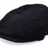 Corduroy Newsboy Cap Black