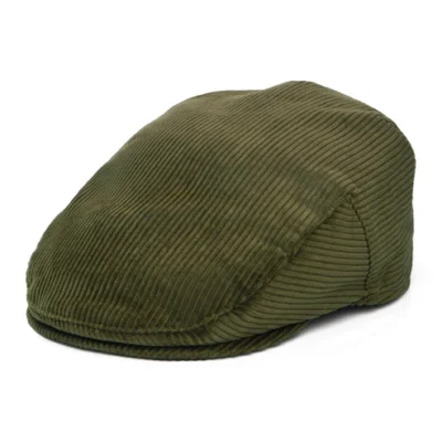 Westdale Corduroy Flat Cap - Olive