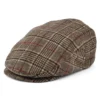Hooligan Plaid Flat Cap - Brown-Multi