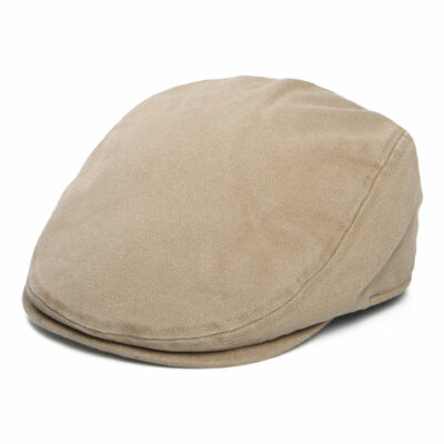 Webster Cotton Canvas Duckbill Flat Cap - Beige