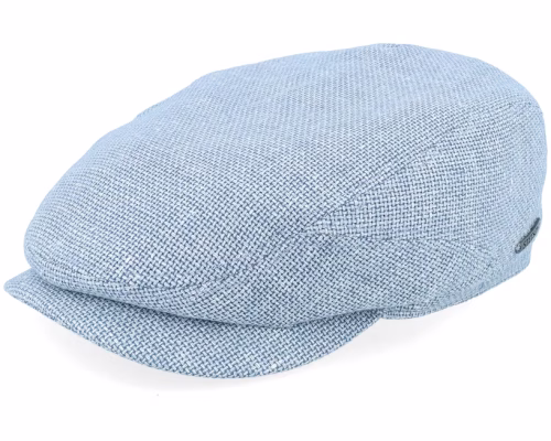 Driver Virgin WoolLinen Soft Blue Flat Cap