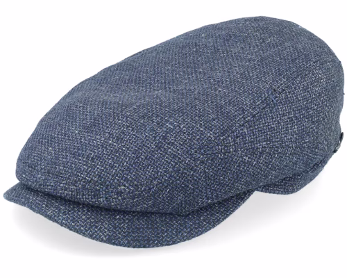 Driver Virgin WoolLinen Blue Flat Cap