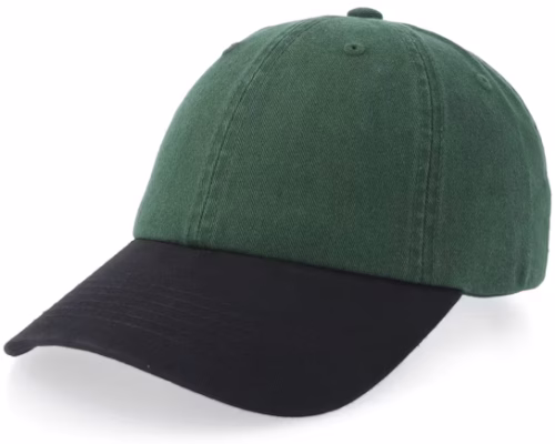 Stone Washed Dark GreenBlack Dad Cap