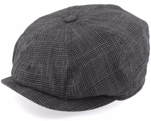 Conall Black Newsboy Cap