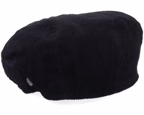 Corduroy Newsboy Cap Black