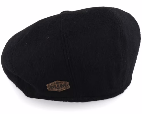 Picasso 52 Wool Mix Black Newsboy Cap