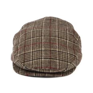 Hooligan Plaid Flat Cap - Brown-Multi