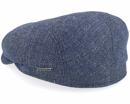 Driver Virgin WoolLinen Blue Flat Cap